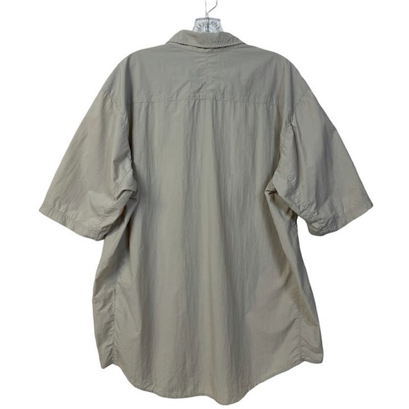 Men's EDDIE BAUER Sport Size L Tall Outdoor Shirt 100% Nylon Khaki Chest Pockets - Picture 8 of 8